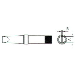 Weller PT B8 Lötspitze, meißelförmig, 2,4 x 0,8 mm, 425 °C