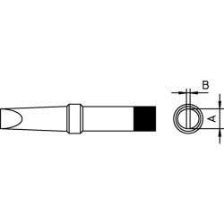Weller PT B9 Lötspitze, meißelförmig, 2,4 x 0,8 mm, 480 °C