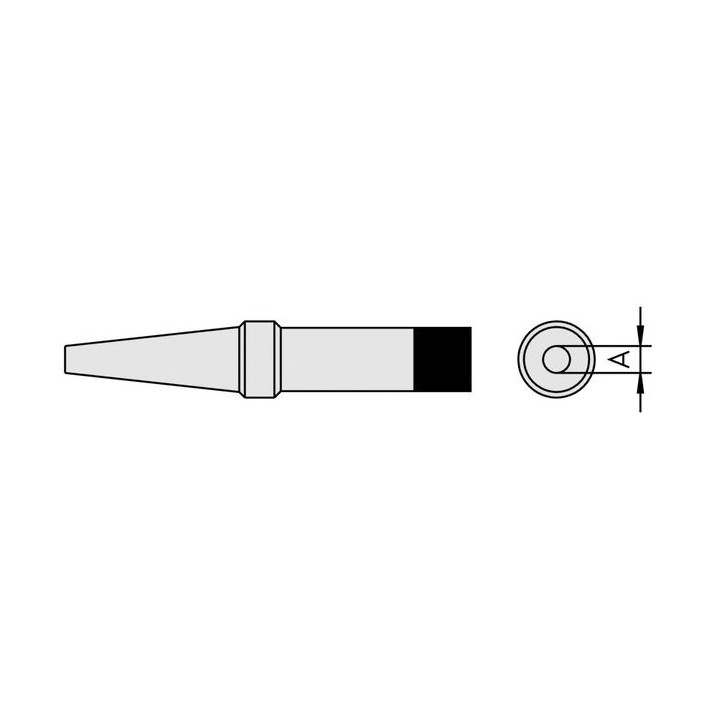Weller PT CS7 Lötspitze, rundform, 3,2 mm, 370 °C
