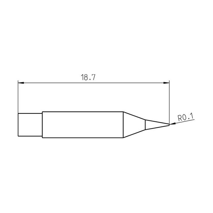 Weller Micro Lötspitze RTM 002 C L MS, konisch, Lang Ø 0,2 mm, MIL-SPEC