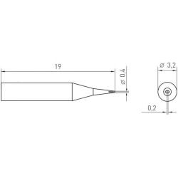 Weller Micro Lötspitze RTM 004 B MS, abgeschrägt, Ø 0,4 mm