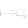 Weller Micro Lötspitze RTM 005 C X MS, konisch gebogen Ø 0,5 mm, MIL SPEC