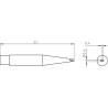 Weller Micro Lötspitze RTM 006 S MS, meißelförmig Ø 0,6 x 0,4 mm, MIL-SPEC