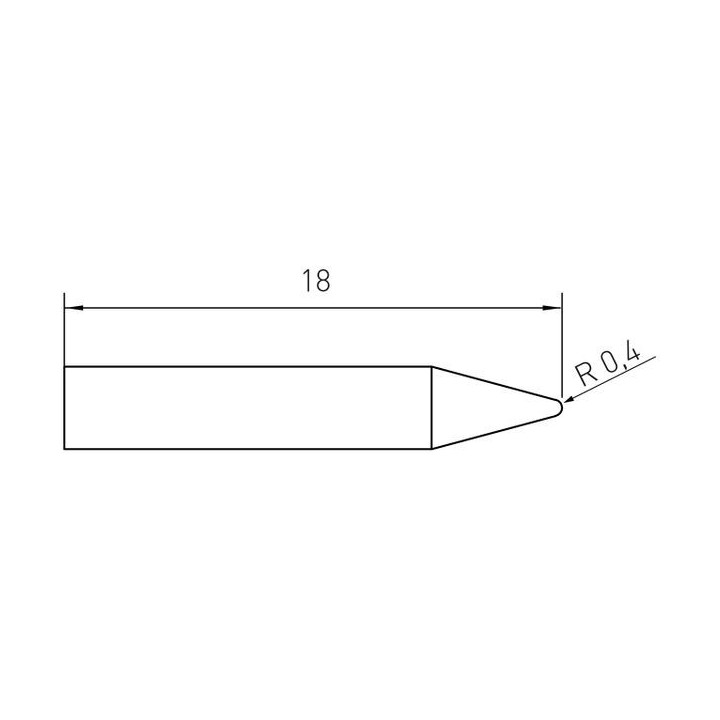 Weller Micro Lötspitze RTM 008 C MS, konisch 0,8 mm, MIL SPEC