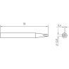 Weller Micro Lötspitze RTM 008 S MS, meißelförmig, 0,8 x 0,4 mm, MIL SPEC