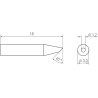 Weller Micro Lötspitze RTM 012 B MS, Rundform 45° abgeschrägt, Ø 1,2 mm, MIL SPEC