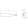 Weller Micro Lötspitze RTM 013 S MS, meißelförmig, 1,3 x 0,4 mm, MIL SPEC