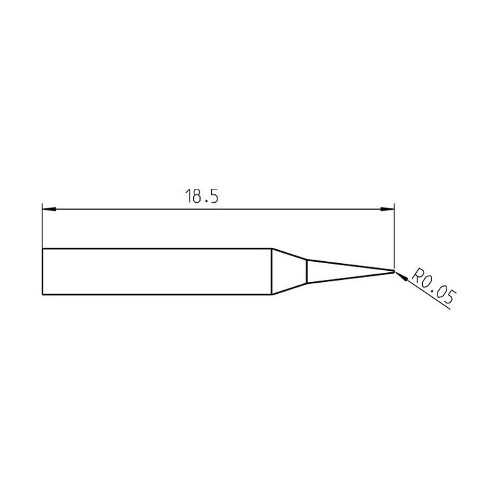Weller Pico Lötspitze RTP 001 C NW, konisch Ø 0,1 mm, nicht benetzbar