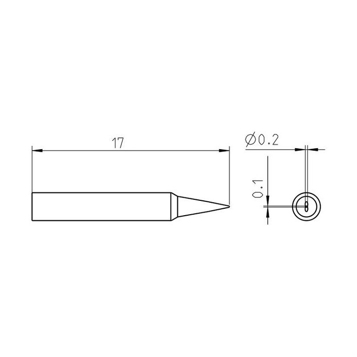 Weller Pico Lötspitze RTP 002 S, meißelförmig Ø 0,2 × 0,1 mm