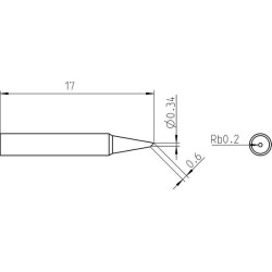 Weller Pico Lötspitze RTP 004 B, abgeschrägtt Ø 0,4 mm