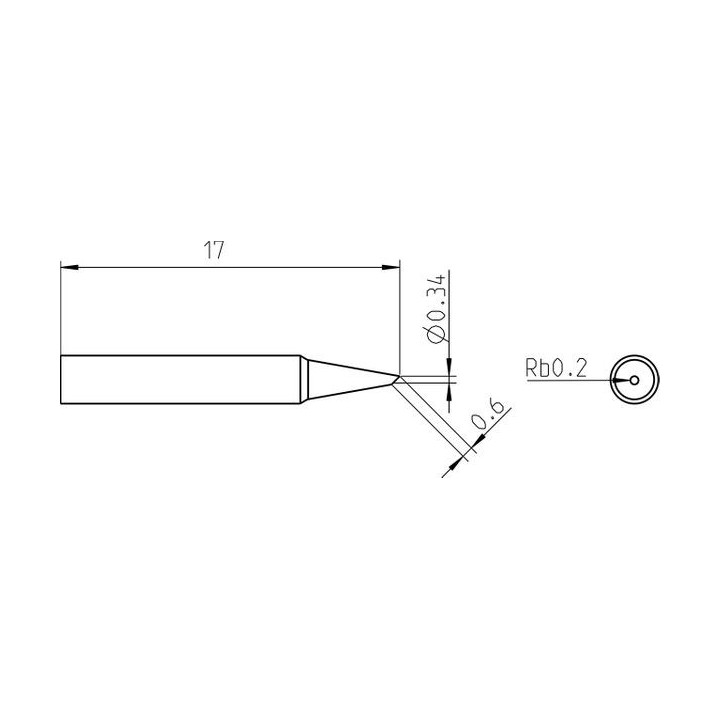 Weller Pico Lötspitze RTP 004 B, abgeschrägtt Ø 0,4 mm