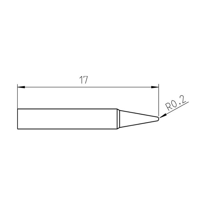 Weller Pico Lötspitze RTP 004 C, konisch Ø 0,4 mm, nicht benetzbar