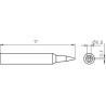 Weller Pico Lötspitze RTP 008 S, meißelförmig Ø 0,8 × 0,3 mm