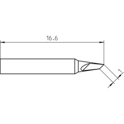 Weller Pico Lötspitze RTP 010 K NW, messerförmig 1,0 mm, nicht benetzbar