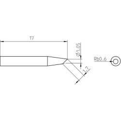 Weller Pico Lötspitze RTP 012 B, abgeschrägt Ø 1,2 mm