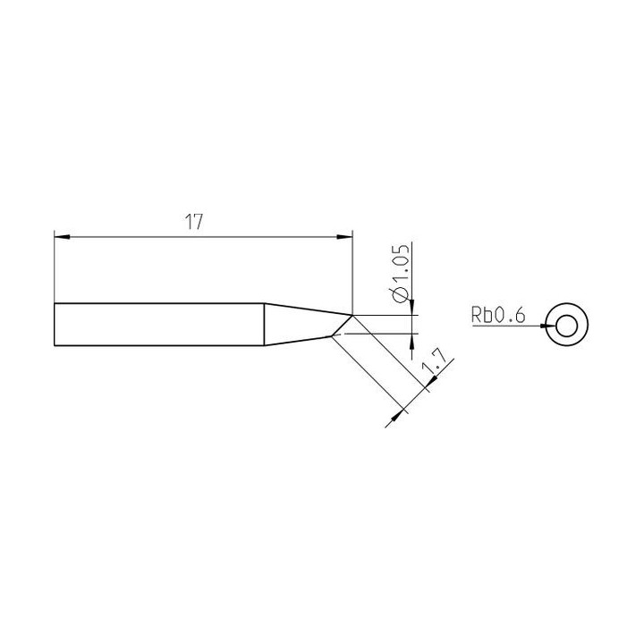 Weller Pico Lötspitze RTP 012 B, abgeschrägt Ø 1,2 mm