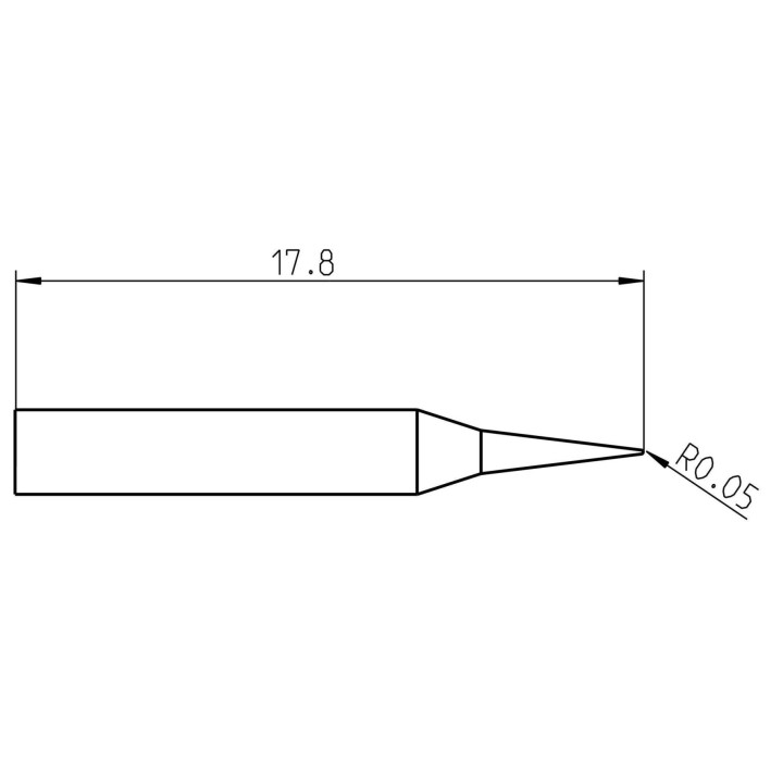 Kopie von Weller Pico Lötspitze RTP 001 C MS, konisch Ø 0,1 mm, MIL-SPEC