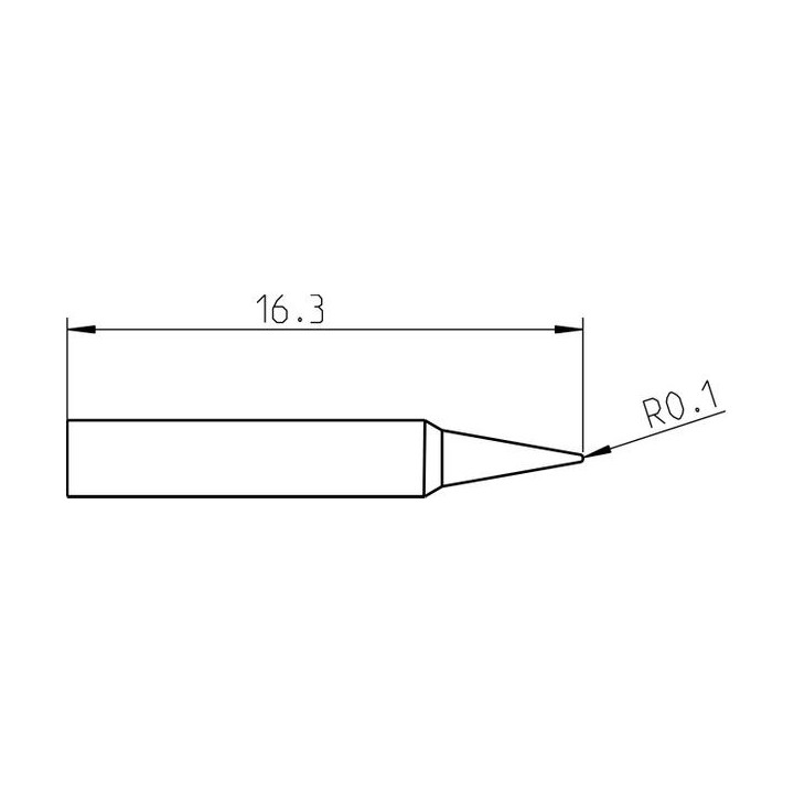 Weller Pico Lötspitze RTP 002 C MS, konisch Ø 0,2 mm, MIL-SPEC