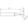 Weller Pico Lötspitze RTP 004 B MS, abgeschrägt Ø 0,4 mm, MIL-SPEC