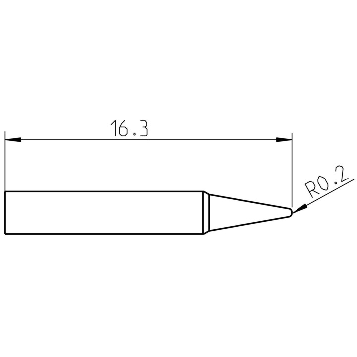 Weller Pico Lötspitze RTP 004 C MS, konisch Ø 0,4 mm