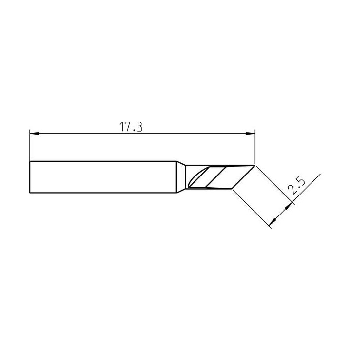 Weller Pico Lötspitze RTP 025 K MS, messerförmig 2,5 mm, MIL-SPEC