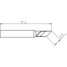Weller Pico Lötspitze RTP 025 K MS, messerförmig 2,5 mm, MIL-SPEC