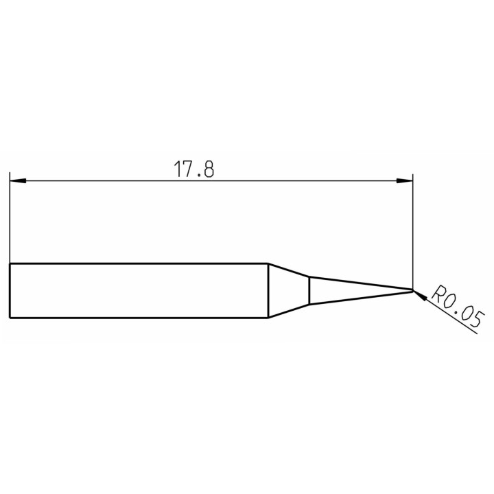 Weller RTPS Nano/Pico Lötspitze RTPS 001 C MS, konisch Ø 0,1 mm, MIL SPEC