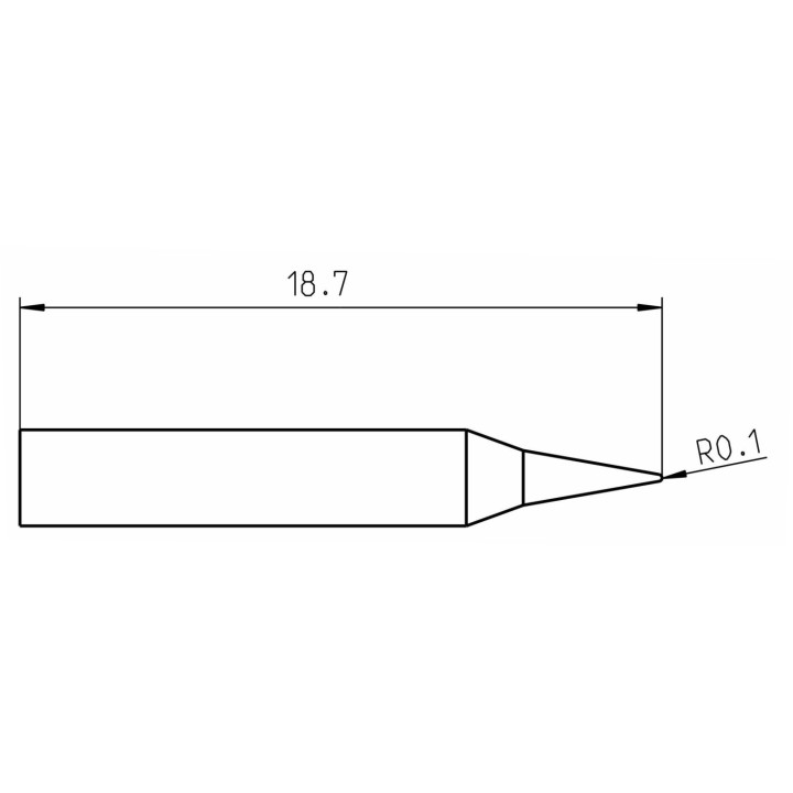 Weller RTMS Micro Lötspitze RTMS 002 CL MS, konisch Ø 0,2 mm, MIL SPEC