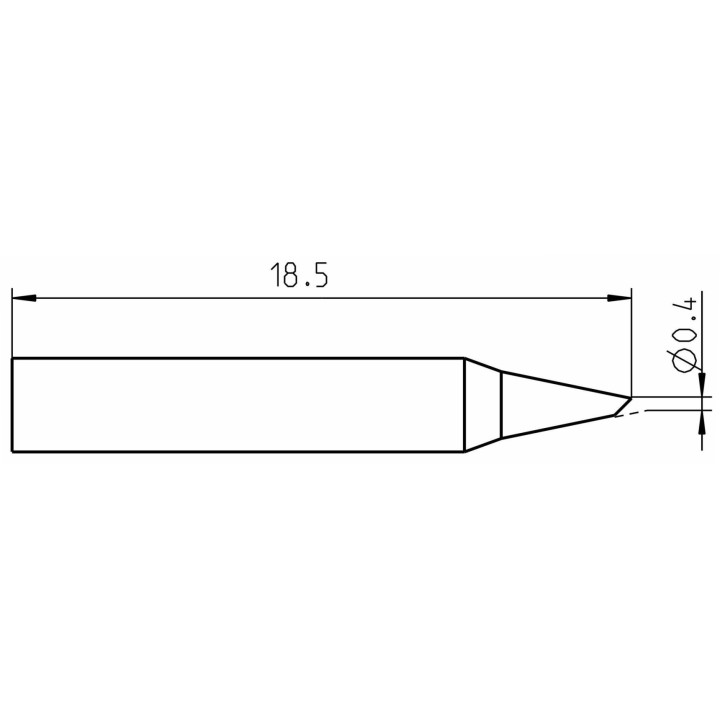 Weller RTMS Micro Lötspitze RTMS 004 B MS, schräg 0,4 mm, MIL SPEC