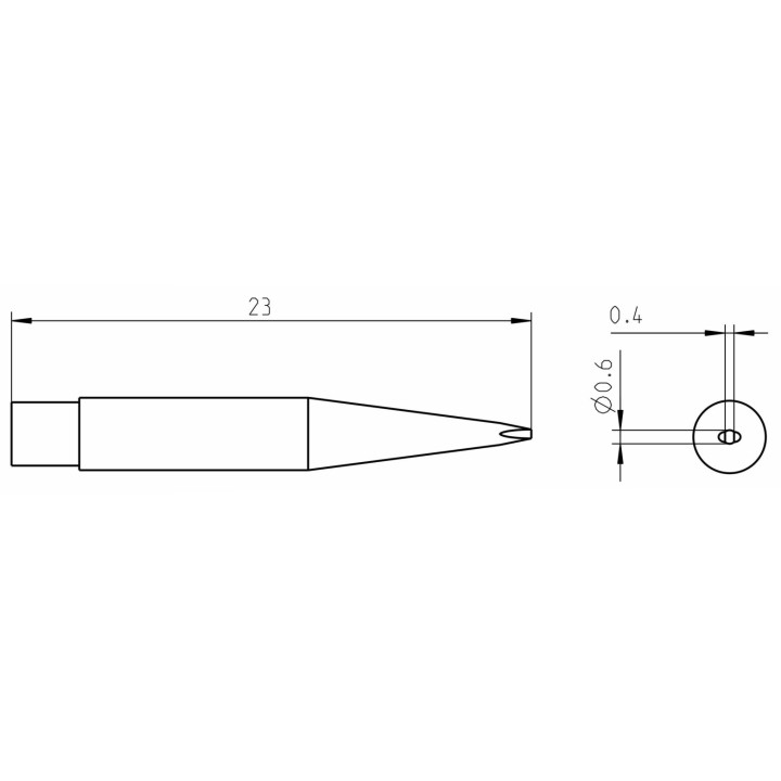 Weller RTMS Micro Lötspitze RTMS 006 S MS, meißelförmig, 0,6 X 0,4 mm, MIL SPEC