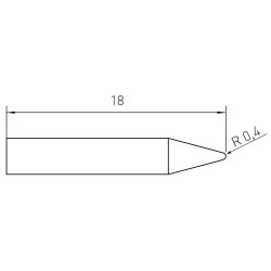 Weller RTMS Micro Lötspitze RTMS 008 C MS, konisch Ø 0,8 mm, MIL SPEC