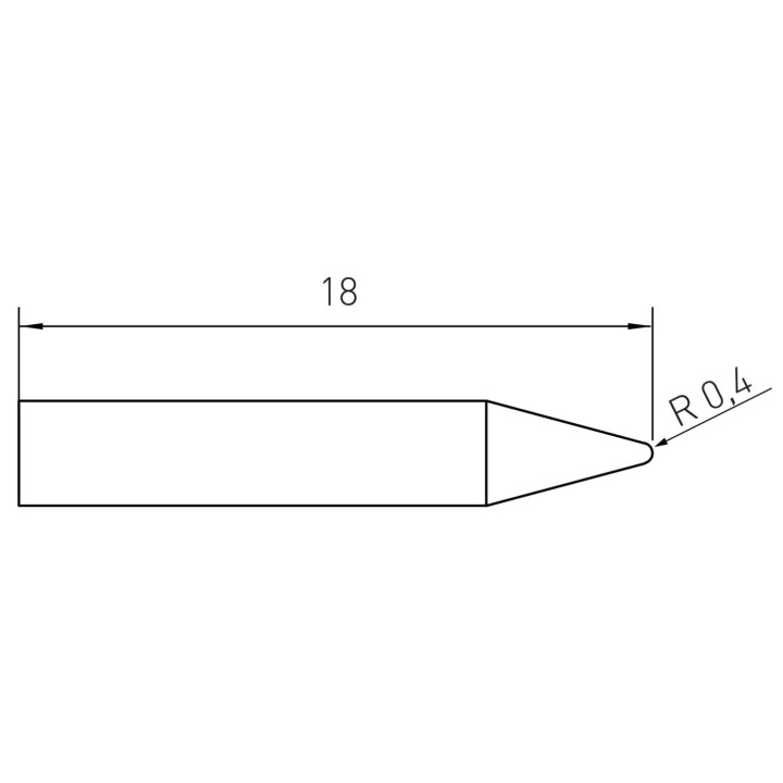 Weller RTMS Micro Lötspitze RTMS 008 C MS, konisch Ø 0,8 mm, MIL SPEC