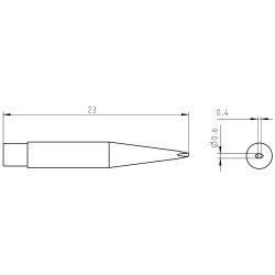 Weller RTMS Micro Lötspitze RTMS 010 S MS, meißelförmig, 1,0 X 0,3 mm, MIL SPEC
