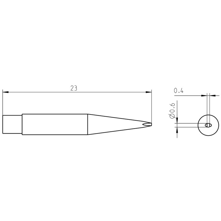 Weller RTMS Micro Lötspitze RTMS 010 S MS, meißelförmig, 1,0 X 0,3 mm, MIL SPEC
