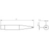 Weller RTMS Micro Lötspitze RTMS 010 S MS, meißelförmig, 1,0 X 0,3 mm, MIL SPEC