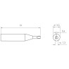 Weller RTMS Micro Lötspitze RTMS 013 S MS, meißelförmig, 1,3 X 0,4 mm, MIL SPEC
