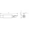 Weller RTMS Micro Lötspitze RTMS 025 K MS, messerförmig 2,5 mm, MIL SPEC