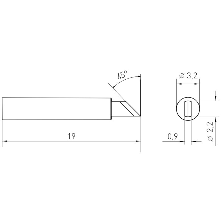 Weller RTMS Micro Lötspitze RTMS 030 K MS, messerförmig 3,0 mm, MIL SPEC