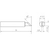 Weller RTMS Micro Lötspitze RTMS 030 K MS, messerförmig 3,0 mm, MIL SPEC