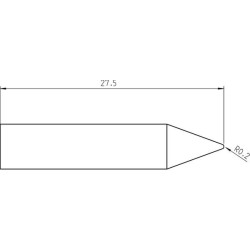 Weller Ultra Lötspitze RTU 004 C MS, konisch Ø 0,4 mm, MIL-SPEC
