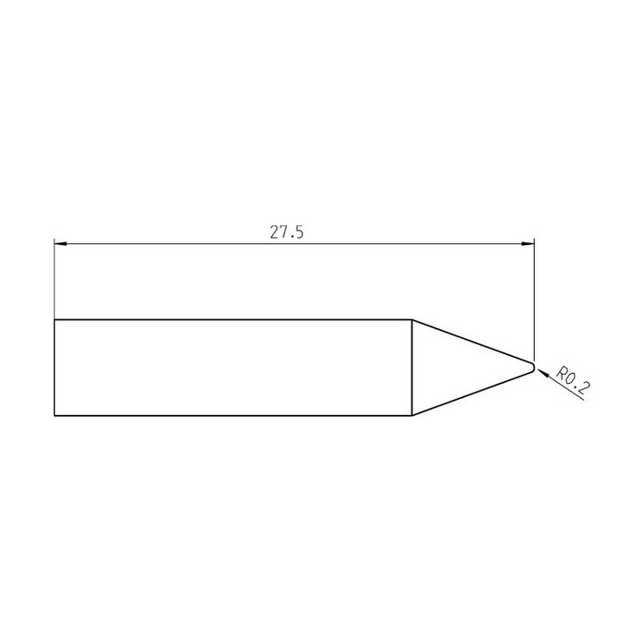 Weller Ultra Lötspitze RTU 004 C MS, konisch Ø 0,4 mm, MIL-SPEC