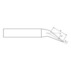 Weller Ultra Lötspitze RTU 004 C X MS, konisch gebogen, 0,4 mm