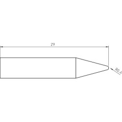 Weller Ultra Lötspitze RTU 008 C MS, konisch Ø 0,8 mm, MIL-SPEC