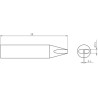 Weller Ultra Lötspitze RTU 015 S MS, meißelförmig 1,5 x 0,4 mm