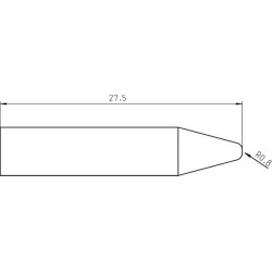 Weller Ultra Lötspitze RTU 016 C MS, konisch Ø 1,6 mm, MIL-SPEC