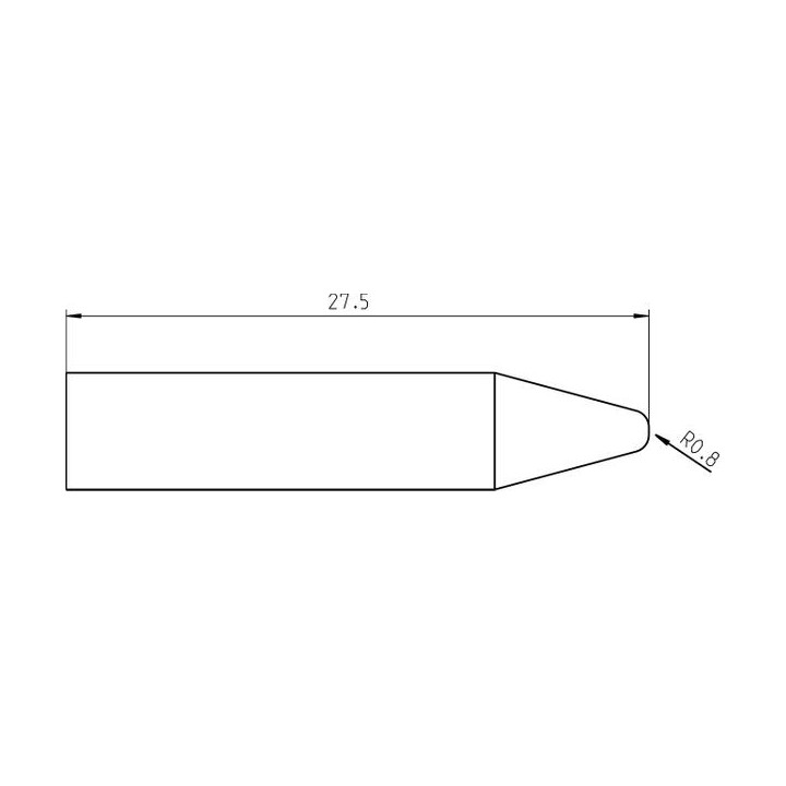 Weller Ultra Lötspitze RTU 016 C MS, konisch Ø 1,6 mm, MIL-SPEC