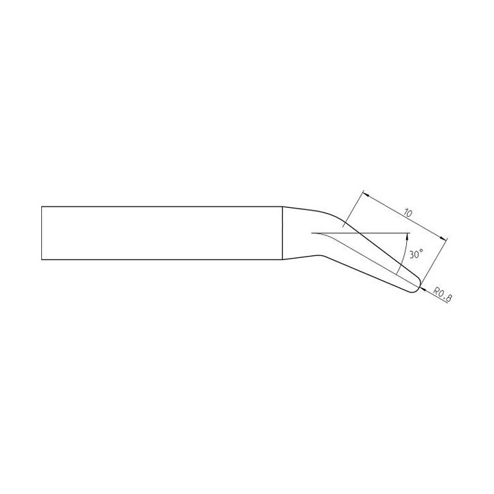 Weller Ultra Lötspitze RTU 016 C X MS, konisch gebogen Ø 1,6 mm, MIL-SPEC