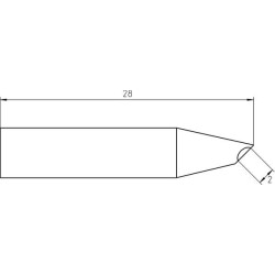 Weller Ultra Lötspitze RTU 020 G MS, Lotdepot Ø 2,0 mm, MIL-SPEC