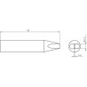 Weller Ultra Lötspitze RTU 022 S MS, meißelförmig Ø 2,2 mm × 0,6 mm