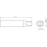Weller Ultra Lötspitze RTU 032 S MS, meißelförmig, 3,2 x 0,8 mm